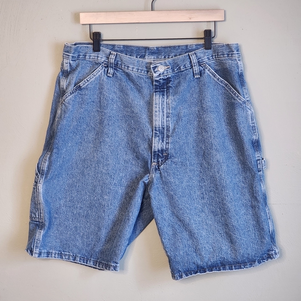 Classic Blue Denim Men's Shorts Jorts Size 36 Y2k 90s